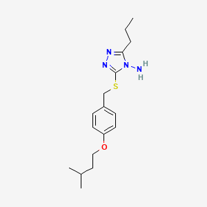 molecular formula C17H26N4OS B5711340 3-{[4-(3-methylbutoxy)benzyl]thio}-5-propyl-4H-1,2,4-triazol-4-amine 