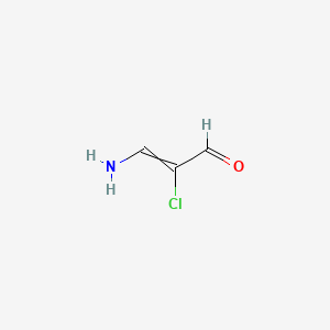 molecular formula C3H4ClNO B571138 2-Propenal, 3-amino-2-chloro- CAS No. 221615-73-2