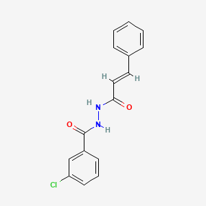 molecular formula C16H13ClN2O2 B5711384 3-chloro-N'-cinnamoylbenzohydrazide 