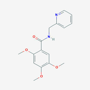 molecular formula C16H18N2O4 B5711401 2,4,5-trimethoxy-N-(2-pyridinylmethyl)benzamide 