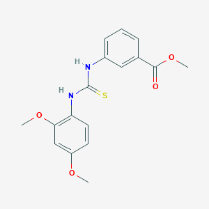 molecular formula C17H18N2O4S B5711409 methyl 3-({[(2,4-dimethoxyphenyl)amino]carbonothioyl}amino)benzoate 
