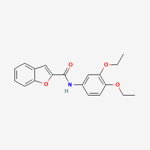 molecular formula C19H19NO4 B5711421 N-(3,4-diethoxyphenyl)-1-benzofuran-2-carboxamide 