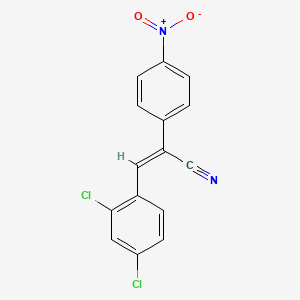 molecular formula C15H8Cl2N2O2 B5711429 3-(2,4-dichlorophenyl)-2-(4-nitrophenyl)acrylonitrile 