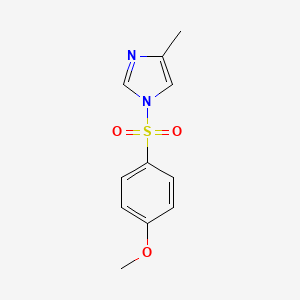 molecular formula C11H12N2O3S B5711449 1-[(4-methoxyphenyl)sulfonyl]-4-methyl-1H-imidazole 