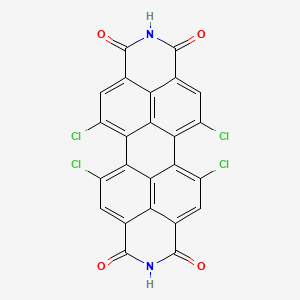 molecular formula C24H6Cl4N2O4 B571147 5,6,12,13-四氯蒽(2,1,9-def:6,5,10-d'e'f')二异喹啉-1,3,8,10(2H,9H)-四酮 CAS No. 115662-06-1