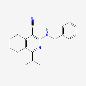 molecular formula C20H23N3 B5711485 3-(benzylamino)-1-isopropyl-5,6,7,8-tetrahydro-4-isoquinolinecarbonitrile 