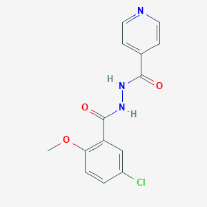 molecular formula C14H12ClN3O3 B5711495 N'-(5-chloro-2-methoxybenzoyl)isonicotinohydrazide 
