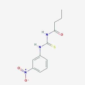molecular formula C11H13N3O3S B5711508 N-{[(3-nitrophenyl)amino]carbonothioyl}butanamide 