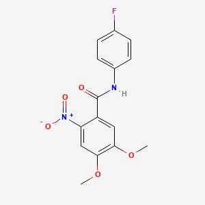 N-(4-fluorophenyl)-4,5-dimethoxy-2-nitrobenzamide