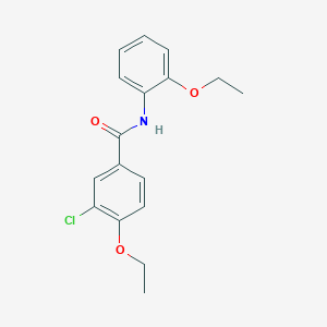 molecular formula C17H18ClNO3 B5711519 3-chloro-4-ethoxy-N-(2-ethoxyphenyl)benzamide 