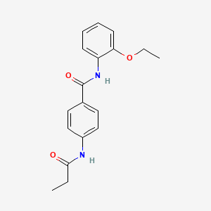 molecular formula C18H20N2O3 B5711536 N-(2-ethoxyphenyl)-4-(propionylamino)benzamide 