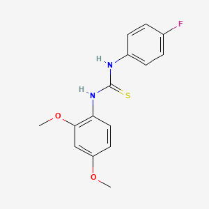 molecular formula C15H15FN2O2S B5711537 N-(2,4-dimethoxyphenyl)-N'-(4-fluorophenyl)thiourea 