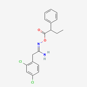 molecular formula C18H18Cl2N2O2 B5711540 2-(2,4-dichlorophenyl)-N'-[(2-phenylbutanoyl)oxy]ethanimidamide 
