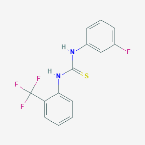 molecular formula C14H10F4N2S B5711556 N-(3-fluorophenyl)-N'-[2-(trifluoromethyl)phenyl]thiourea 