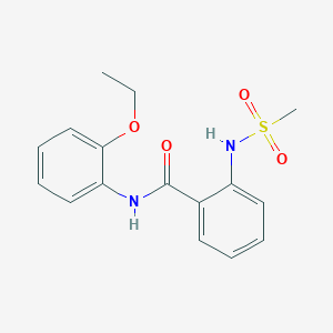 molecular formula C16H18N2O4S B5711563 N-(2-ethoxyphenyl)-2-[(methylsulfonyl)amino]benzamide 