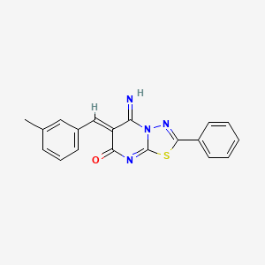 molecular formula C19H14N4OS B5711571 5-imino-6-(3-methylbenzylidene)-2-phenyl-5,6-dihydro-7H-[1,3,4]thiadiazolo[3,2-a]pyrimidin-7-one 