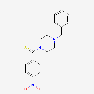 molecular formula C18H19N3O2S B5711585 1-benzyl-4-[(4-nitrophenyl)carbonothioyl]piperazine 
