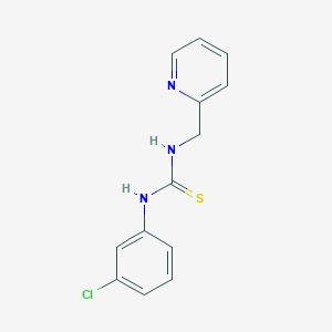 molecular formula C13H12ClN3S B5711593 N-(3-chlorophenyl)-N'-(2-pyridinylmethyl)thiourea 