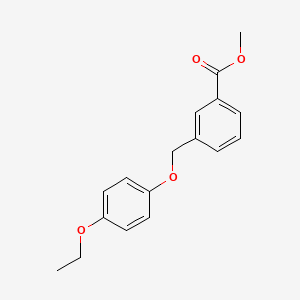 molecular formula C17H18O4 B5711613 methyl 3-[(4-ethoxyphenoxy)methyl]benzoate 