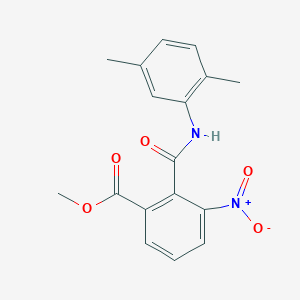 molecular formula C17H16N2O5 B5711621 methyl 2-{[(2,5-dimethylphenyl)amino]carbonyl}-3-nitrobenzoate 