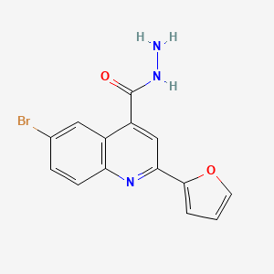 molecular formula C14H10BrN3O2 B5711653 6-bromo-2-(2-furyl)-4-quinolinecarbohydrazide 
