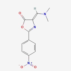 molecular formula C12H11N3O4 B5711665 4-[(dimethylamino)methylene]-2-(4-nitrophenyl)-1,3-oxazol-5(4H)-one 