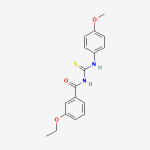 molecular formula C17H18N2O3S B5711670 3-ethoxy-N-{[(4-methoxyphenyl)amino]carbonothioyl}benzamide 