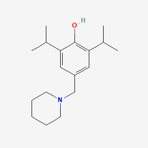 molecular formula C18H29NO B5711683 2,6-diisopropyl-4-(1-piperidinylmethyl)phenol 