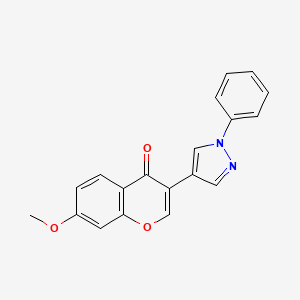 molecular formula C19H14N2O3 B5711690 7-methoxy-3-(1-phenyl-1H-pyrazol-4-yl)-4H-chromen-4-one CAS No. 61034-10-4