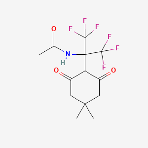 molecular formula C13H15F6NO3 B5711695 N-[1-(4,4-dimethyl-2,6-dioxocyclohexyl)-2,2,2-trifluoro-1-(trifluoromethyl)ethyl]acetamide 