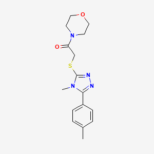 molecular formula C16H20N4O2S B5711697 4-({[4-methyl-5-(4-methylphenyl)-4H-1,2,4-triazol-3-yl]thio}acetyl)morpholine 