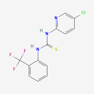 molecular formula C13H9ClF3N3S B5711699 N-(5-chloro-2-pyridinyl)-N'-[2-(trifluoromethyl)phenyl]thiourea 