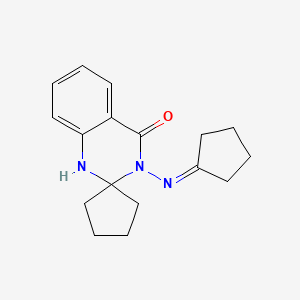 molecular formula C17H21N3O B5711701 3'-(cyclopentylideneamino)-1'H-spiro[cyclopentane-1,2'-quinazolin]-4'(3'H)-one 