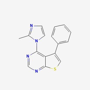 molecular formula C16H12N4S B5711735 4-(2-methyl-1H-imidazol-1-yl)-5-phenylthieno[2,3-d]pyrimidine 