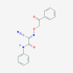 molecular formula C17H13N3O3 B5711740 2-cyano-2-[(2-oxo-2-phenylethoxy)imino]-N-phenylacetamide 