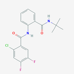 molecular formula C18H17ClF2N2O2 B5711746 N-{2-[(tert-butylamino)carbonyl]phenyl}-2-chloro-4,5-difluorobenzamide 