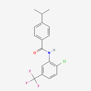 molecular formula C17H15ClF3NO B5711749 N-[2-chloro-5-(trifluoromethyl)phenyl]-4-isopropylbenzamide 