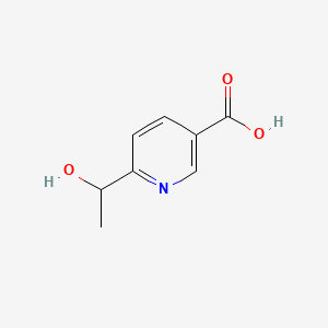 molecular formula C8H9NO3 B571175 6-(1-Hydroxyethyl)pyridine-3-carboxylic acid CAS No. 117107-58-1
