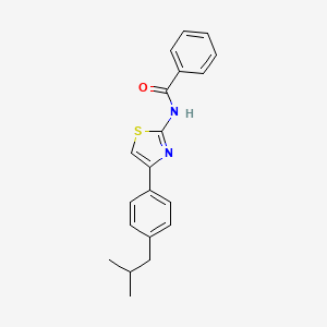 molecular formula C20H20N2OS B5711759 N-[4-(4-isobutylphenyl)-1,3-thiazol-2-yl]benzamide 