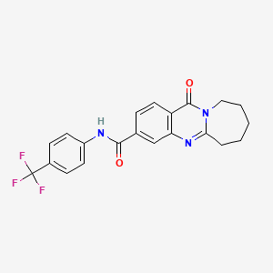 molecular formula C21H18F3N3O2 B5711764 12-oxo-N-[4-(trifluoromethyl)phenyl]-6,7,8,9,10,12-hexahydroazepino[2,1-b]quinazoline-3-carboxamide 