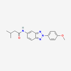 molecular formula C18H20N4O2 B5711796 N-[2-(4-methoxyphenyl)-2H-1,2,3-benzotriazol-5-yl]-3-methylbutanamide 