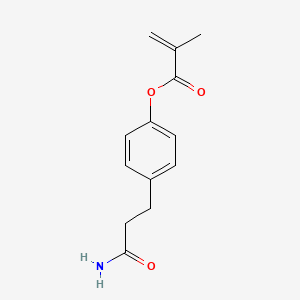 molecular formula C13H15NO3 B571180 2-Methylpropenoic acid 4-(3-amino-3-oxopropyl)phenyl ester CAS No. 111234-47-0
