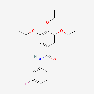 molecular formula C19H22FNO4 B5711802 3,4,5-triethoxy-N-(3-fluorophenyl)benzamide 