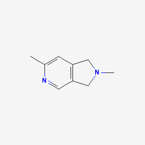 molecular formula C9H12N2 B571182 2,6-Dimethyl-2,3-dihydro-1H-pyrrolo[3,4-c]pyridine CAS No. 122606-23-9