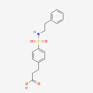 molecular formula C17H19NO4S B5711828 3-(4-{[(2-phenylethyl)amino]sulfonyl}phenyl)propanoic acid 