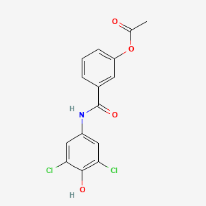 molecular formula C15H11Cl2NO4 B5711829 3-{[(3,5-dichloro-4-hydroxyphenyl)amino]carbonyl}phenyl acetate 