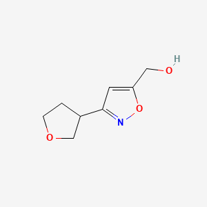 molecular formula C8H11NO3 B571183 (3-(Tetrahydrofuran-3-yl)isoxazol-5-yl)methanol CAS No. 121604-50-0