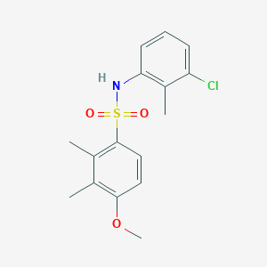 molecular formula C16H18ClNO3S B5711831 N-(3-chloro-2-methylphenyl)-4-methoxy-2,3-dimethylbenzenesulfonamide 