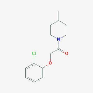 molecular formula C14H18ClNO2 B5711845 1-[(2-chlorophenoxy)acetyl]-4-methylpiperidine 