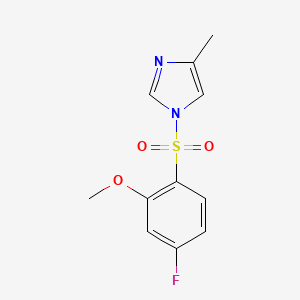 molecular formula C11H11FN2O3S B5711864 1-[(4-fluoro-2-methoxyphenyl)sulfonyl]-4-methyl-1H-imidazole 